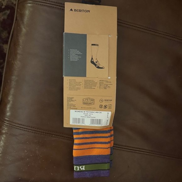 NWT Burton Performance Midweight Socks - Blue, Green, Orange - Picture 2 of 4